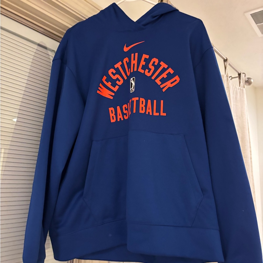 Nike Blue and Orange Westchester Basketball Men's Sweater